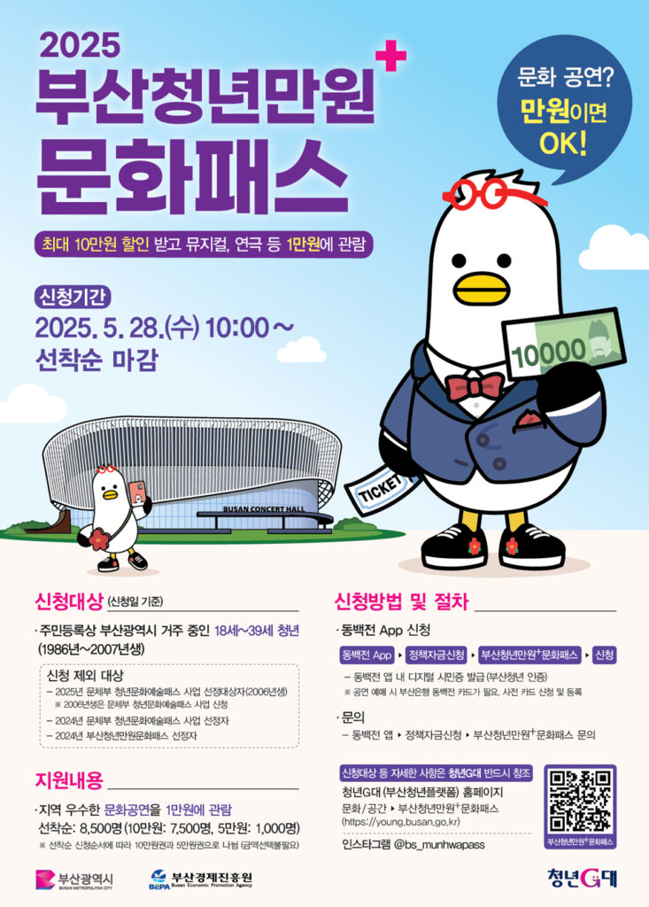 부산 청년 만원 문화 패스