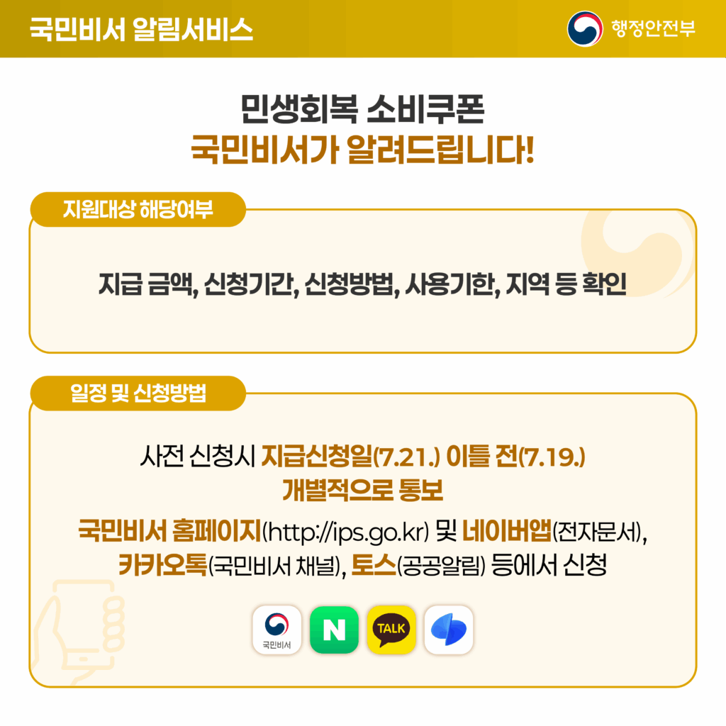 민생 회복 소비 쿠폰 사용처
